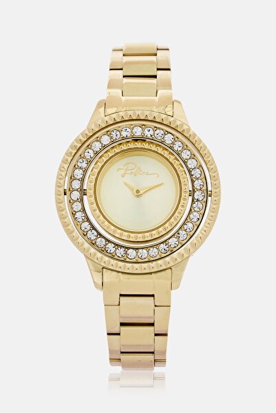 Police Women P16037BSG-22M Stainless Steel Analog Watch 34mm Gift Set, Gold