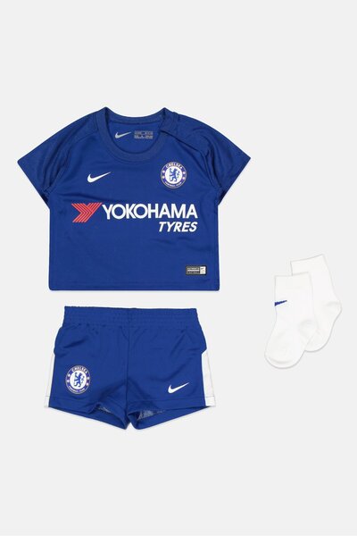 Nike Toddlers Boy 3 Piece Chelsea Tees And Shorts With Socks Jersey Set, Blue Combo