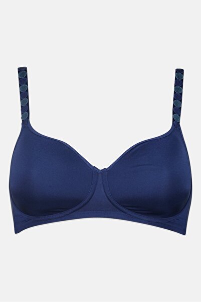 Triumph Women Plain Padded Non-Wired Bra, Navy