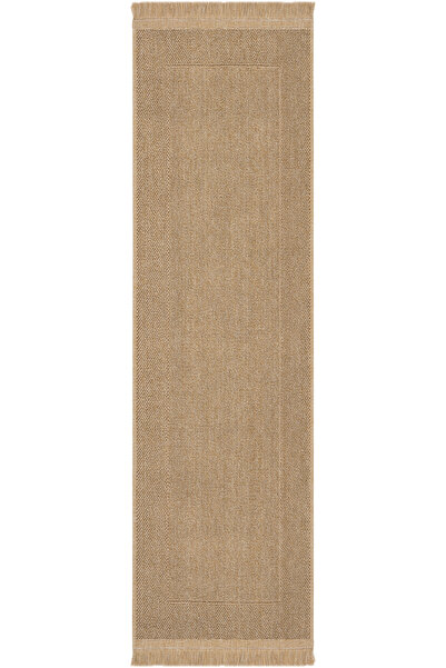 Cool Halı Mirage Kahverengi Koridor Halı Kilim Yolluk Bukle Dokuma Saçaklı Yıkanabilir Kaymaz Mutfak Yolluğu