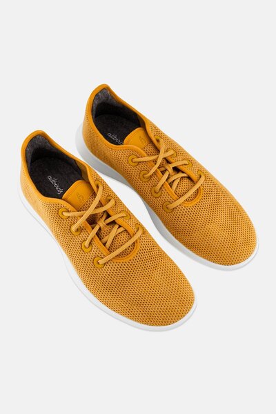 Allbirds Men Tree Runner Lace Up Training Shoes, Mustard