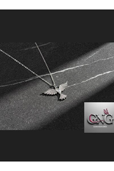 Anka Kuşu Kolye 925 ayar zirkon taşlı