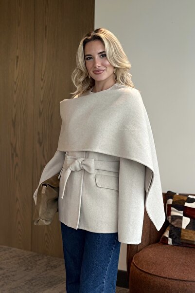 Laluvia Stone 100% Wool Short Coat - 512157