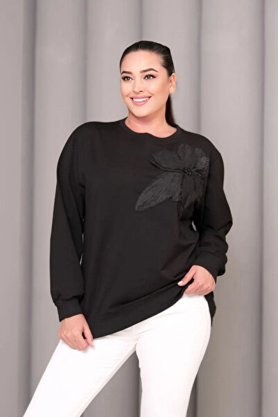 aytemas Çiçek Aplikeli Sweatshirt