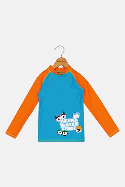 ARENA Kids Boy Long Sleeve Graphic Print Rash Guard, Multicolor