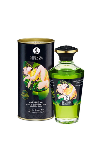 Other Ulei de masaj încălzitor - Shunga Aphrodisiac Warming Oil Green Tea 100 ml