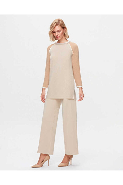 MISS DALIDA T25K-7001 Bol Paça Triko Pantolon YY216-BEİGE
