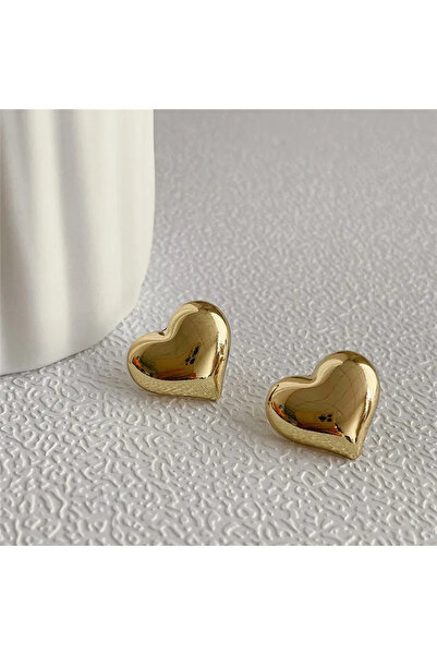 GlaMLo Accessories Cercei mici inimă aurii