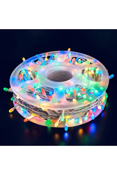 OEM Коледна инсталация, ролка с крушки V8, многоцветна, 100 метра