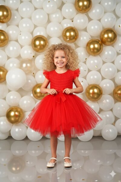 ABİYEKİDS Tütülü Çocuk Abiye Elbise Gösteri Elbisesi ABY236