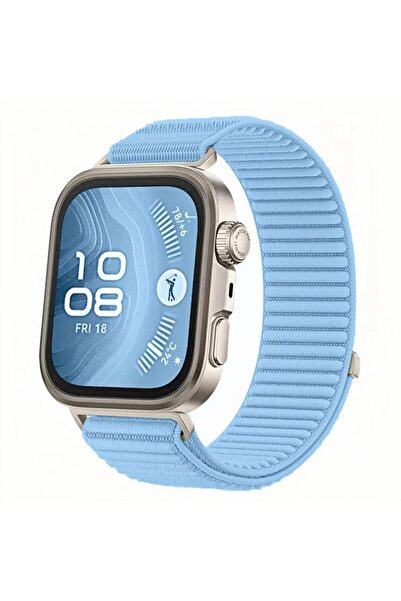 UnDePlus Apple Watch 10/11 42mm-38/40/41mm Kordon Dalgalı Cırt Cırt Hasır Kor...