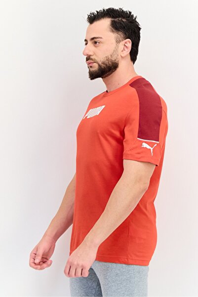 Puma Men Relaxed Fit Short Sleeve Outdoor T-shirt, Red