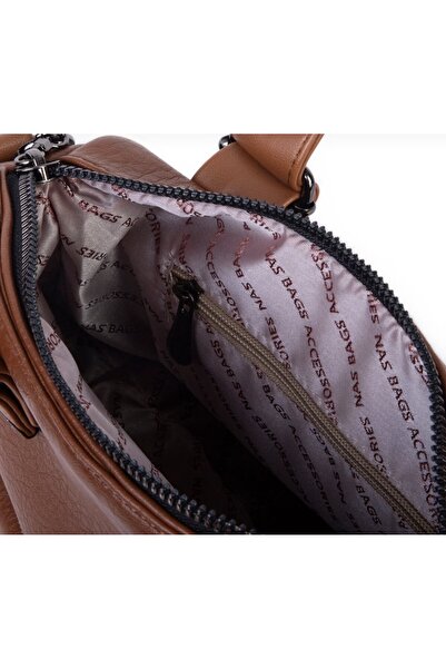 Nas Bag Vera Bag Women's Stone-Patterned Stylish Shoulder and Hand Bag