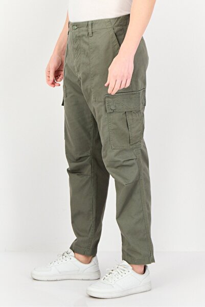 CELIO Men Regular Fit Solid Cargo Pants,Light Olive