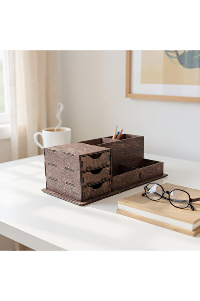 Grafiza Wooden Drawer Pen Holder