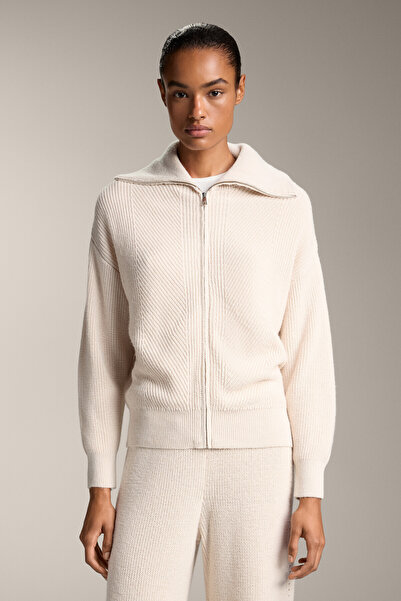 Oysho Knit jacket with lapel collar