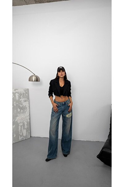 Grj Woman Yırtık Baggy Pantolon