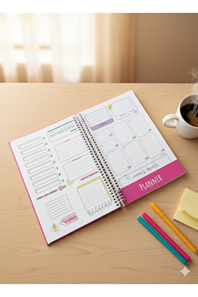 ETİT NOTEBOOK LİZ SERT KAPAK SPİRALLİ 4 RENK BASKILI TARİHSİZ AJANDA