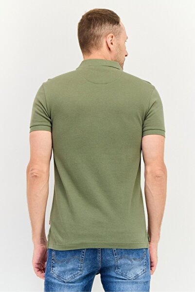 Levi's Men Regular Fit Short Sleeve Brand Logo Polo Shirt, Olive