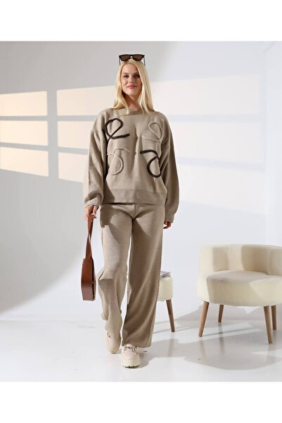GİYSİ DÜNYASI 57 Knitwear Fabric Sweater Pants 2-Piece Set