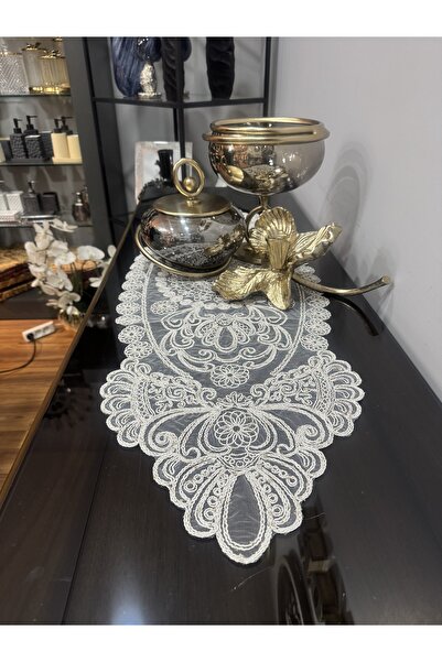 Santara Avangarde Cream Color Cord Work Runner