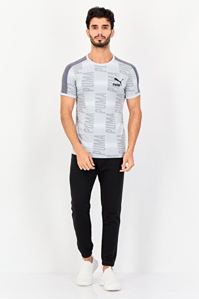 Puma Men Slim Fit Short Sleeve Brand Logo Outdoor T-Shirt, Multicolor