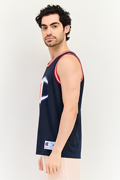 Champion Men Athletic Fit Sleeveless Training Jersey, Navy Blue