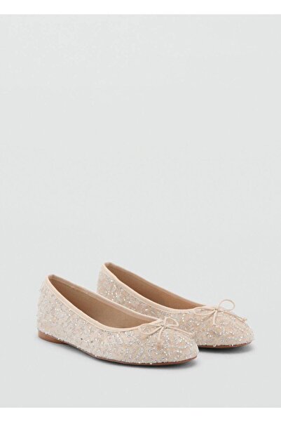 MANGO Kids Parlak bağ detaylı babet