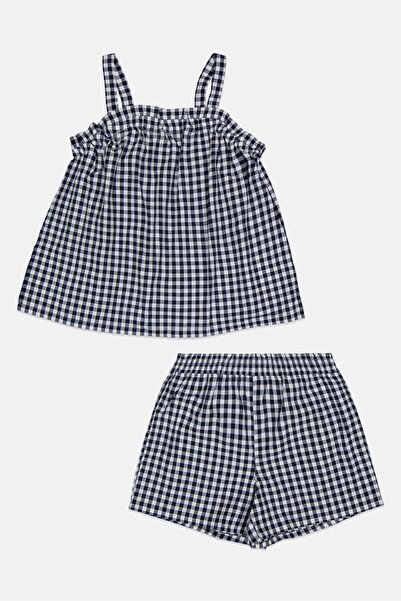 GAP Kids Girl 2 Pieces Checkered Top And Shorts Sleepwear Set, Multicolor