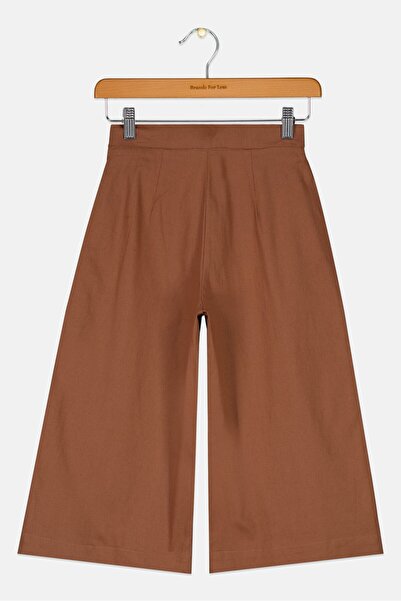 Overkids Kids Girl Regular Fit Solid Pants, Brown