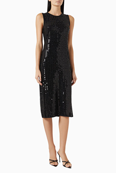 Marella Addetto Sequin Embroidered Bouclé Dress, Stylish and Sparkling Evenin...
