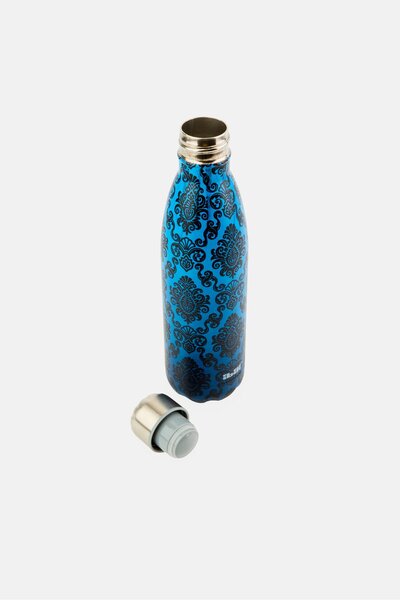 iBiLi Baroque Blue Double Wall Insulated Bottle 500ml, Multicolor