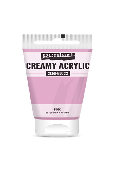 Pentart PINK ACRYLIC COLOUR CREAMY SEMI GLOSS 60 ML