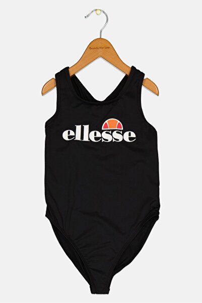 Ellesse Kids Girl Brand Logo One Piece Swimsuits, Black