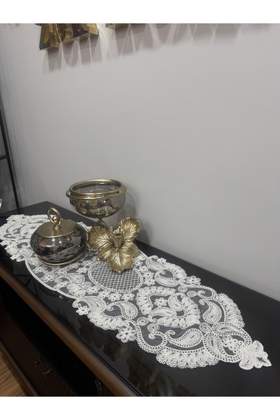 Santara Avangarde Cordon İşi̇ Ekru Runner