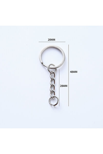 Choice16 100 قطعة 20 مم، 10/50/100 قطعة، سلسلة مفاتيح، حلقة مفاتيح دائرية مقس...