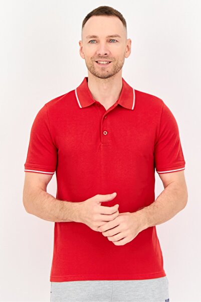 Puma Men Sportswear Fit Short Sleeves Outdoor Polo Shirt, Red