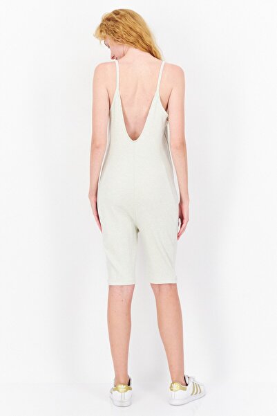 adidas Women Sportswear Fit Sleeveles Training Playsuits, Beige