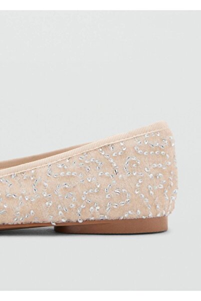 MANGO Kids Parlak bağ detaylı babet