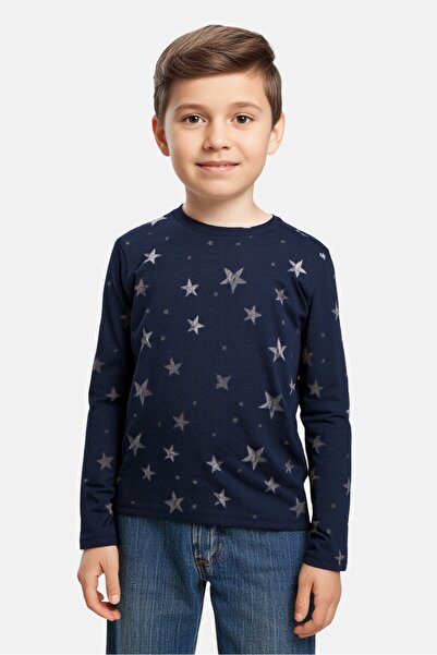 Sinsay Toddlers Boy 2 Pieces Long Sleeve Allover Print T-Shirt, Multicolor