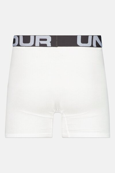 Under Armour Men 3 Pieces Brand Logo Boxer Briefs, White