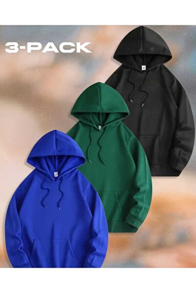 blackbonds 3'lü Avantaj Set Kapüşonlu Sweatshirt
