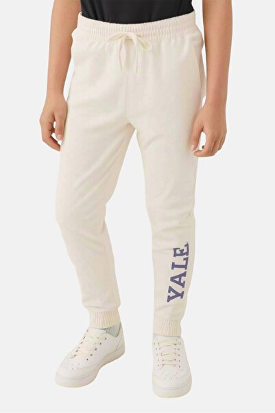Sinsay Yale University x Kids Girl Graphic Print Sweatpants, Cream