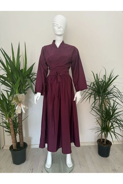 MODA taşlı etekli takım