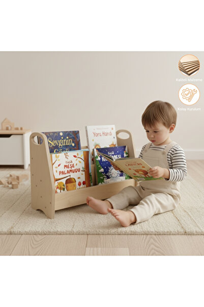 Pooki playroom Montessori taşınabilir kitaplık
