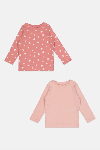 Sinsay Fox And Bunny By Toddlers Girl 2 Pcs Allover Print Long Sleeves Tops, Multicolor