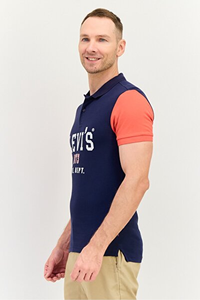 Levi's Men Regular Fit Graphic Print Short Sleeves Polo Shirts, Multicolor