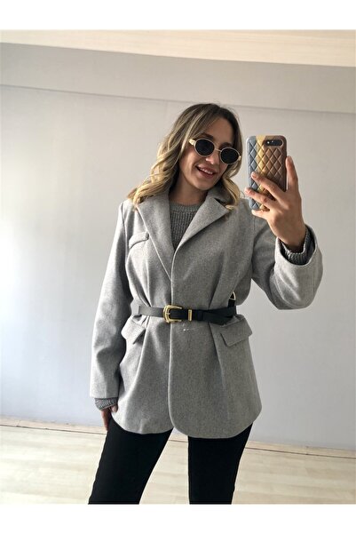 Gözde Tasarım Butik Women's Gray Color Padded Thick Padded Jacket