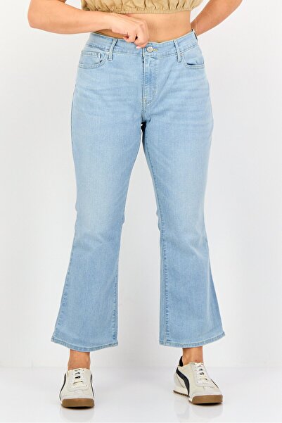 Levi's Women Bootcut Fit Washed Stretchable Jeans, Light Blue
