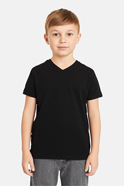 English Laundry Kids Boy 3 Pcs V-Neck Short Sleeves Solid T-Shirt, Multicolor